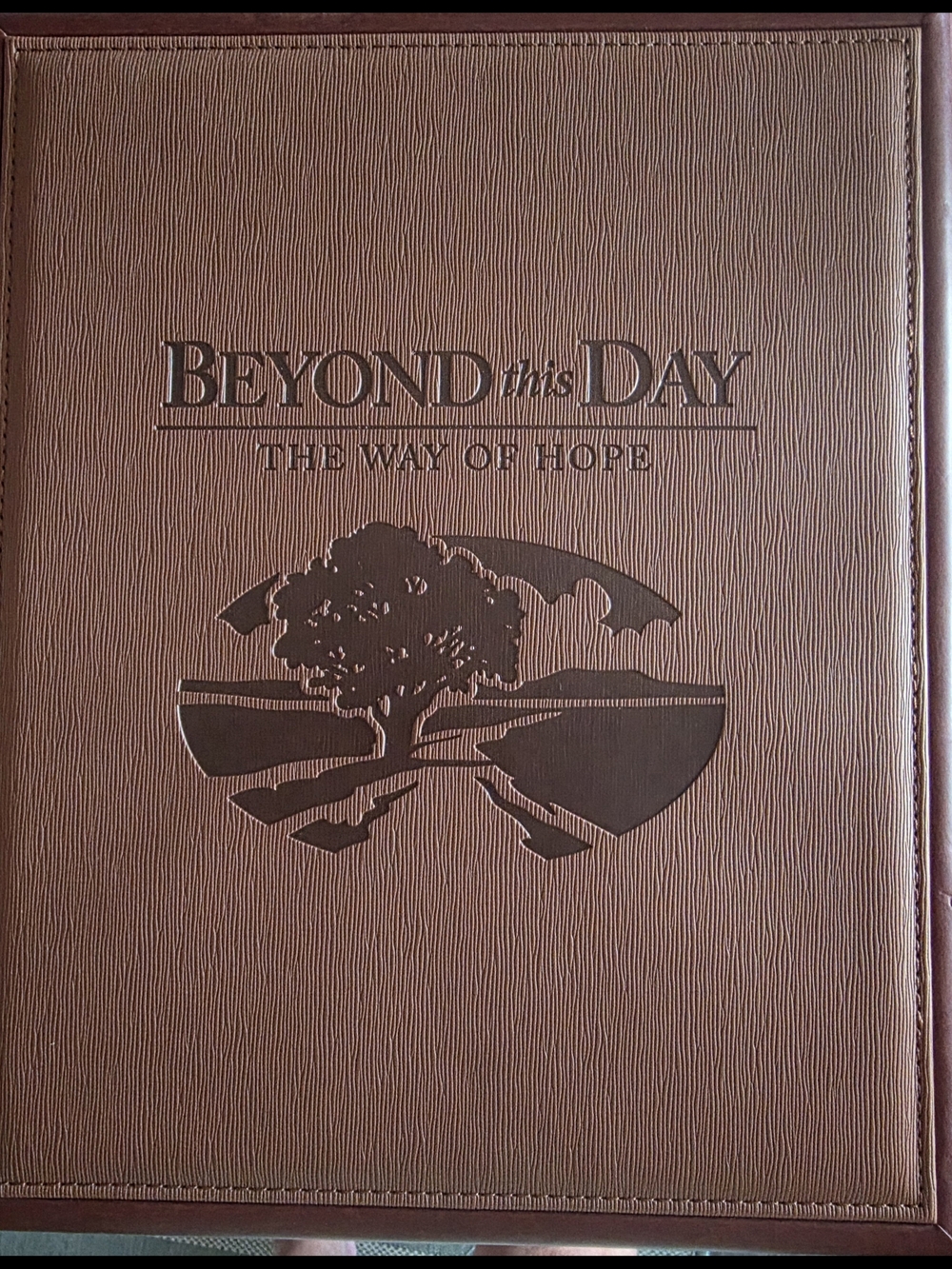 The Way of Hope Brown Leather-Look Journal - Embossed Cover